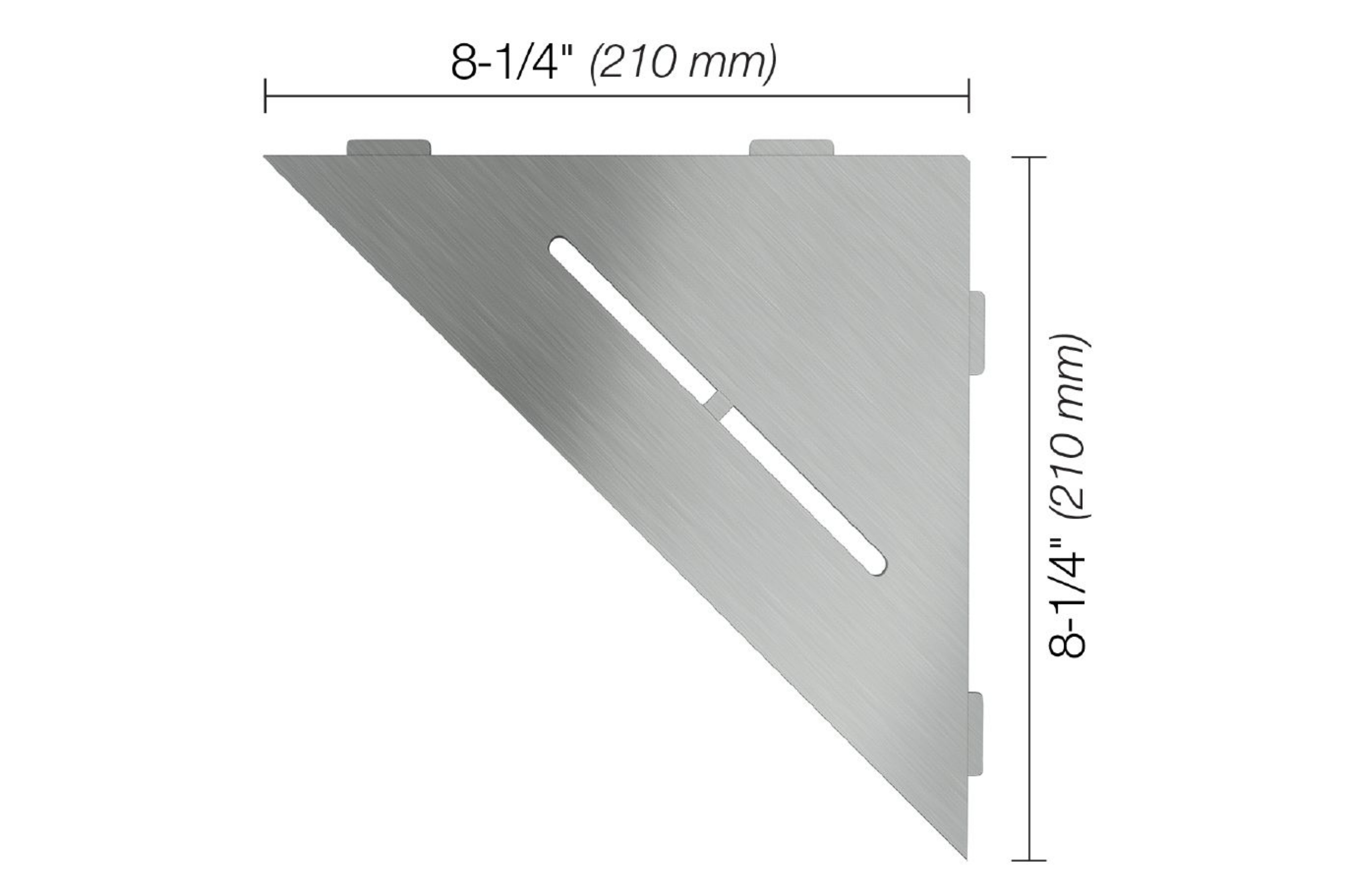 Schluter Shelf Triangle Coin Pure Inox Brossé SES1D7EB