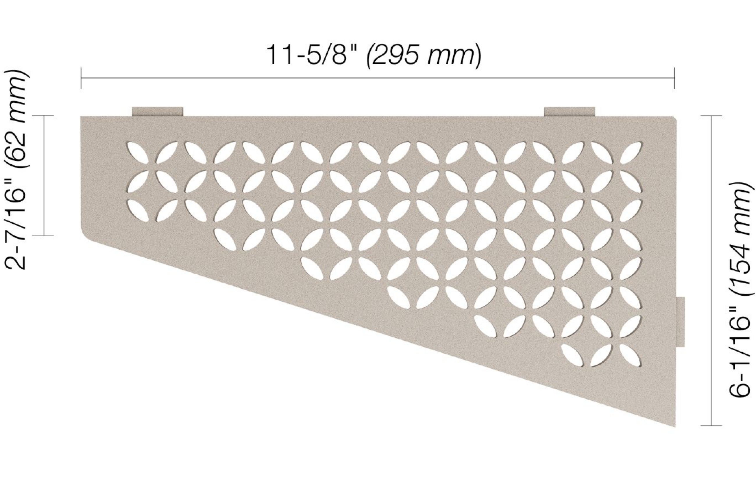 Schluter Shelf Quadrilat Coin Floral Grège SES3D5TSBG