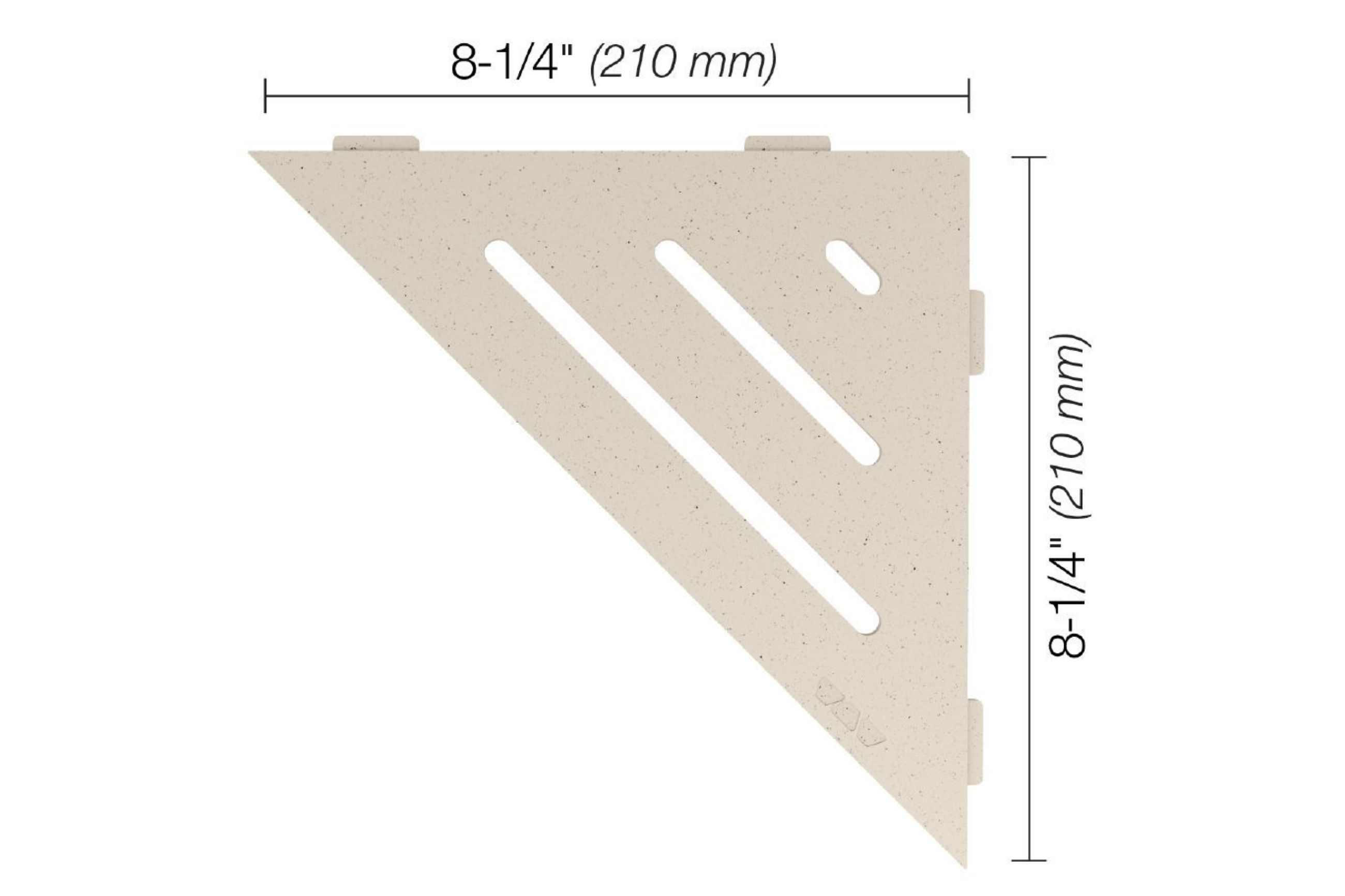 Schluter Shelf-E Triangle Coin Wave Ivoire SES1D10TSI