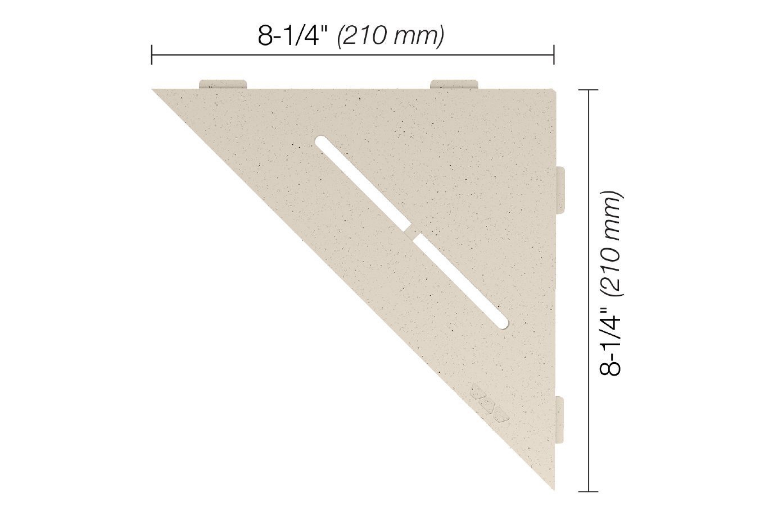 Schluter Shelf-E Triangle Coin Pure Ivoire SES1D7TSI