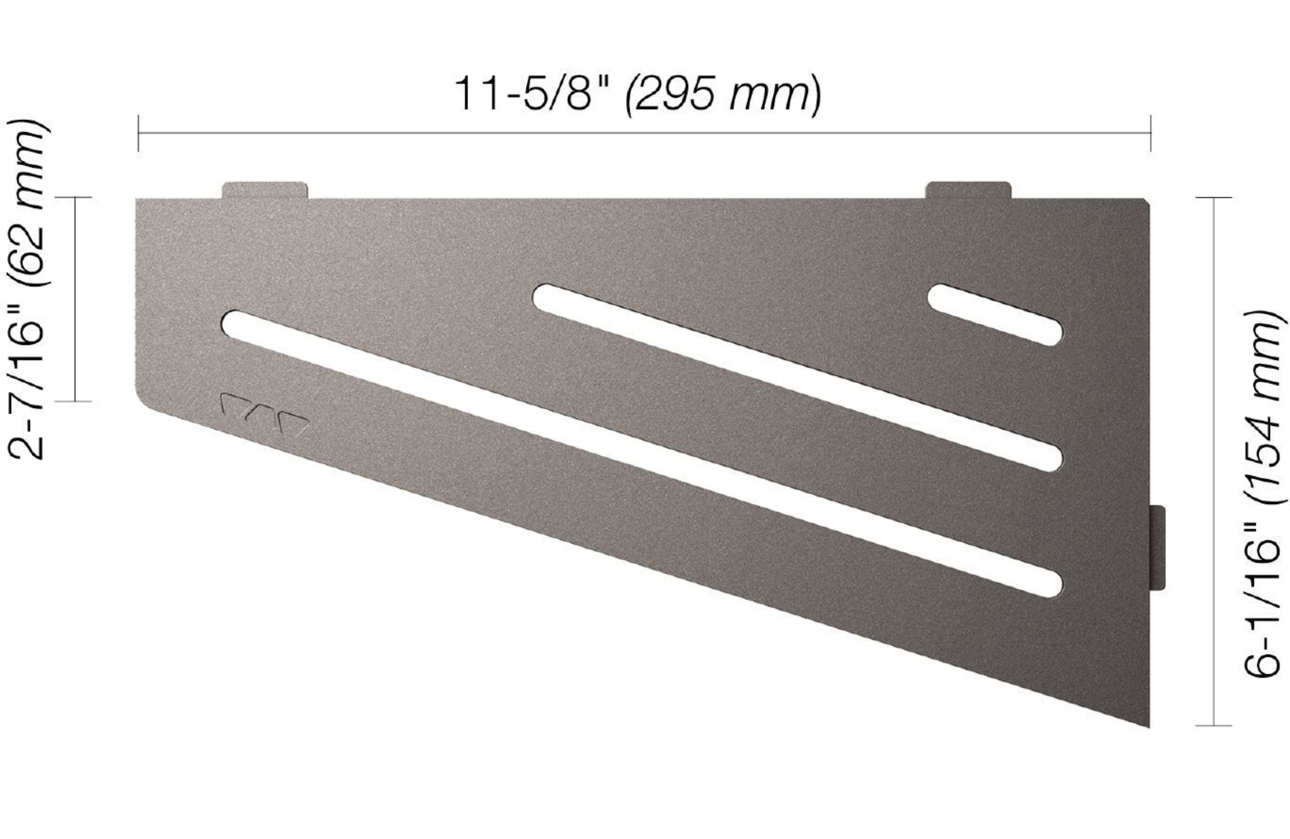 Schluter Shelf-E Quadrilat Coin Wave Étain SES3D10TSG