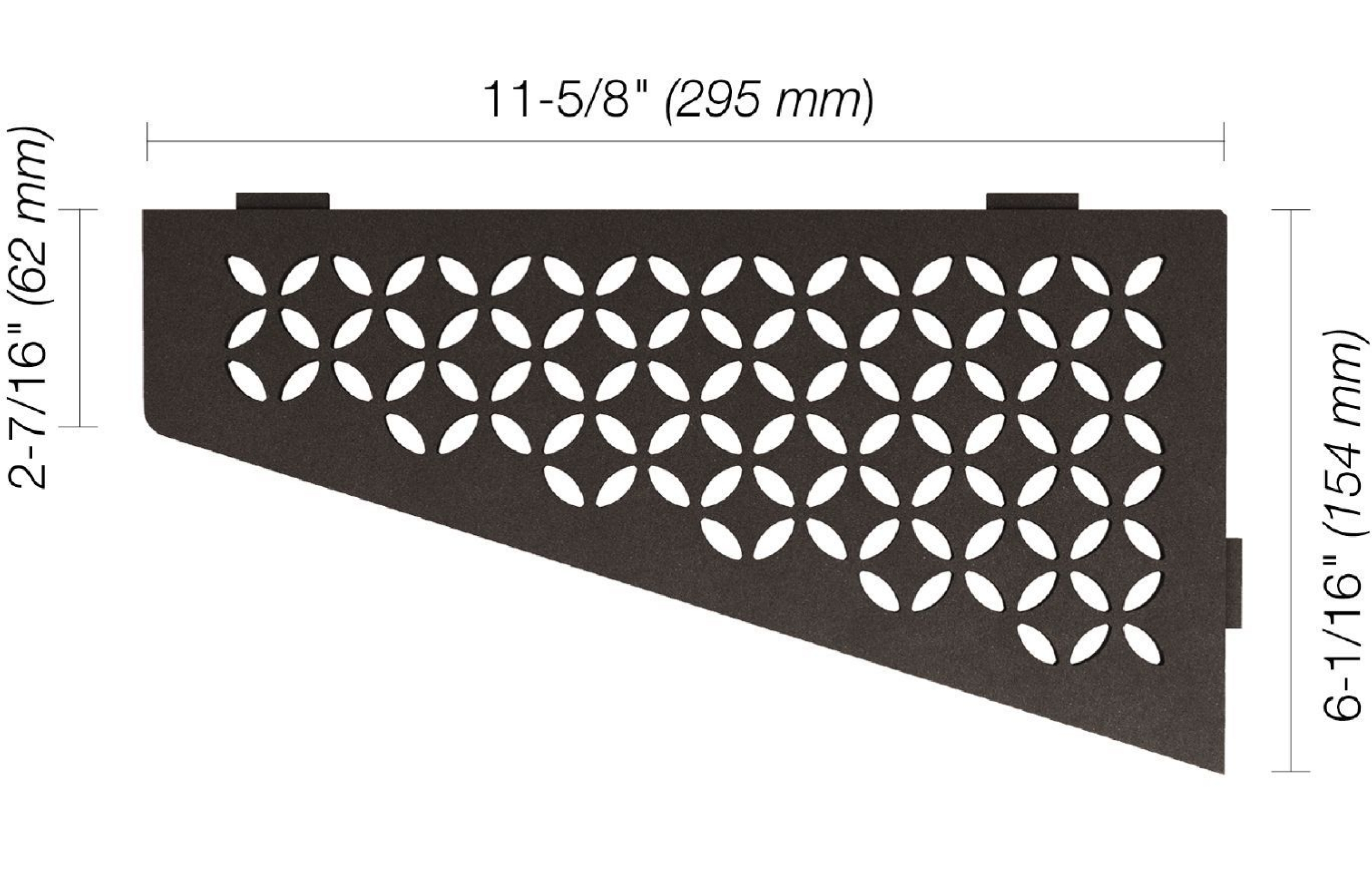 Schluter Shelf-E Quadrilat Coin Floral Anthracite Fon SES3D5TSDA